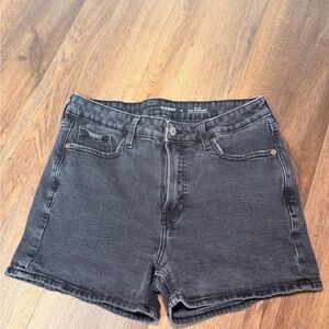 Old Navy Women’s O.G. Straight High Rise Black Denim Shorts 10 Vintage Inspired
